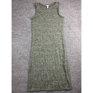 Daily Ritual Anthropologie Dress Women's Small Green Maxi Sleeveless Side Slits
